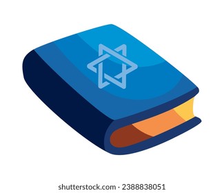 hanukkah blue torah illustration isolated