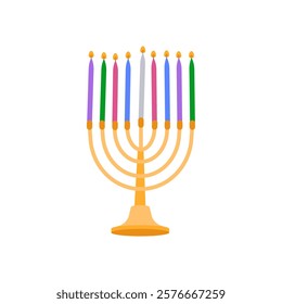 Hanukkah Candle, Holidays Vector Illustration