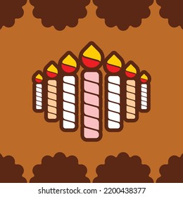 hanukkah candle mandala vector design