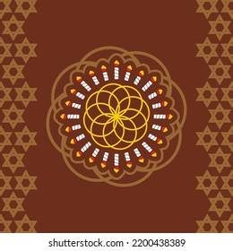 hanukkah candle mandala vector design