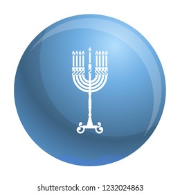Hanukkah candle stand icon. Simple illustration of hanukkah candle stand vector icon for web design isolated on white background