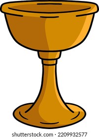 Hanukkah Chalice Cartoon Colored Clipart 