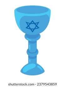 hanukkah chalice illustration isolated design