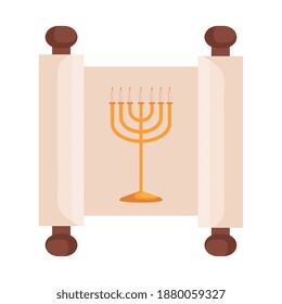hanukkah chandelier dorden en diseño de ilustración de vector de parches