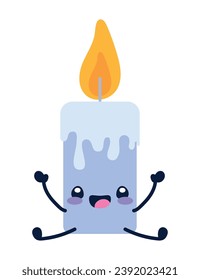 hanukkah character candle illustration isolated