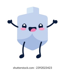 hanukkah character dreidel illustration isolated