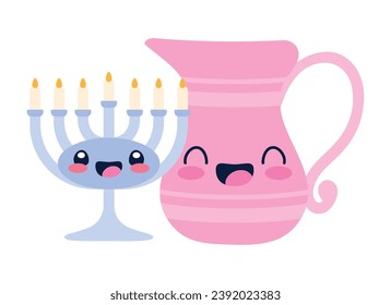 hanukkah character festive illustration isolated