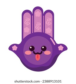 hanukkah character kawaii hamsa cute illustration