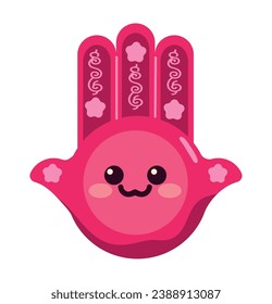 hanukkah character kawaii hamsa illustration