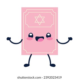 hanukkah character torah illustration isolated