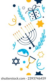 hanukkah corner decoration illustration design