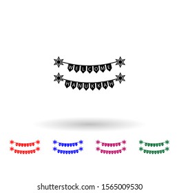 Hanukkah craft multi color icon. Simple glyph, flat vector of hanukkah icons for ui and ux, website or mobile application