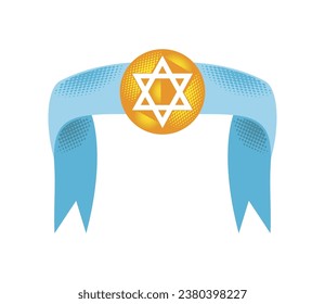 hanukkah david star illustration isolated