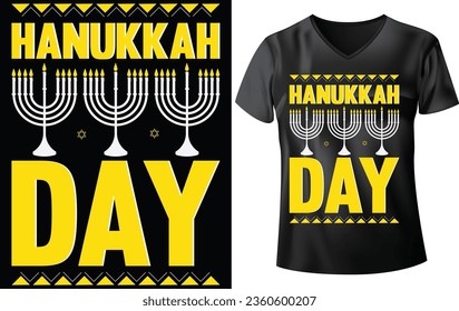 HANUKKAH DAY T-SHIRT DESIGN, HANUKKAH DAY