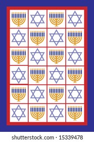 Hanukkah Decorative Pattern