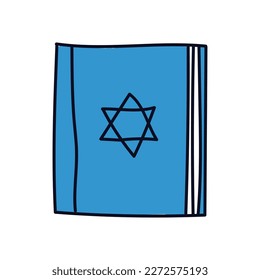 Hanukkah Doodled Dreidel Element art 