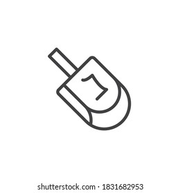 Hanukkah dreidel line icon. linear style sign for mobile concept and web design. Dreidel outline vector icon. Symbol, logo illustration. Vector graphics