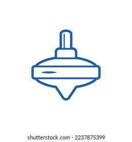 Hanukkah dreidel linear icon. Outline silhouette of spinning top. Monochrome logo, vector design element for Jewish holidays