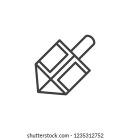 Hanukkah dreidel outline icon. linear style sign for mobile concept and web design. Jewish dreidel simple line vector icon. Judaism symbol, logo illustration. Pixel perfect vector graphics