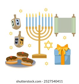 hanukkah Element, menorah, dreidel, fröhliche hannukka Kerze, Festival der Lichter, jüdischer Feiertag, Davidstern, Israel, Traditionsgeschenke, Religion, hebräisch, chanukah, Ereignis, fröhlicher Feiertag