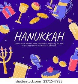 Hanukkah Event with Blue Background