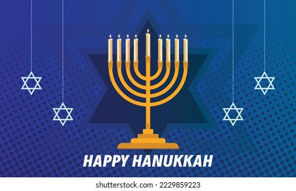 Hanukkah Festival - Fully Editable and Minimal Fresh Design Banner.