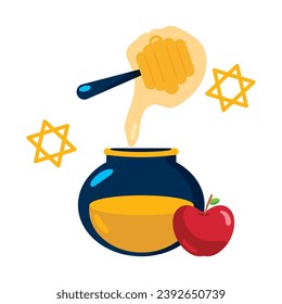 hanukkah food celebration illustration design