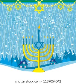 Hanukkah Greeting Card.