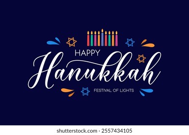 Hanukkah greeting card or background. vector illustration