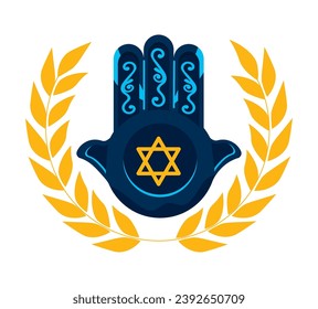 hanukkah hamsa decoration illustration design