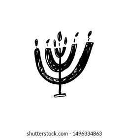 Hanukkah hand drawn illustration for your design