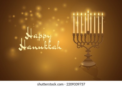 Hanukkah holiday. Candles and congratulations.