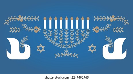 Hanukkah Holiday illustration icon pattern