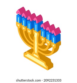 hanukkah holiday isometric icon vector. hanukkah holiday sign. isolated symbol illustration