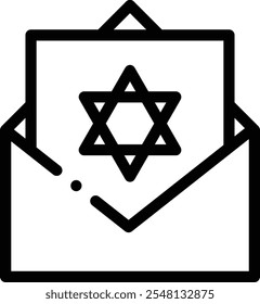 hanukkah icon. Thin Linear Style Design Isolated On White Background