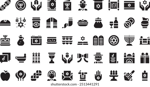 Hanukkah icons High-Quality Vector Icons Collection with Editable Stroke. Ideal for Professional and Creative Projects.