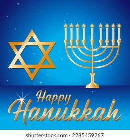 Hanukkah Jewish festival day illustration