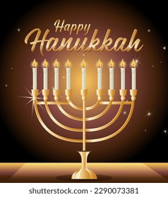 Hanukkah Jewish festival day illustration