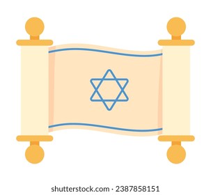 hanukkah jewish torah scroll illustration isolated