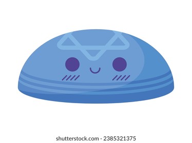 hanukkah kawaii kippah illustration isolated