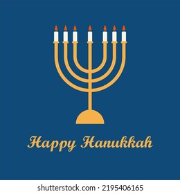 hanukkah lamp vector illustration. Vector Hanukkah Lamp, menorah festival, flat design