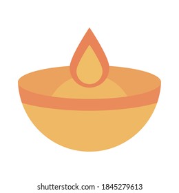 hanukkah, light flame celebration culture flat icon vector illustration