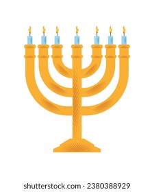 hanukkah menorah and candles illustration