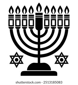 Hanukkah Menorah Malvorlagen für Kinder