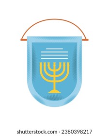 hanukkah menorah decoration illustration isolated