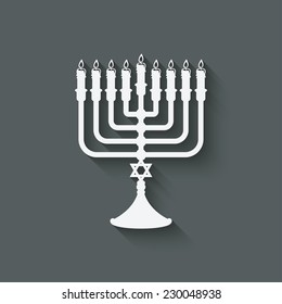 Hanukkah menorah symbol - vector illustration. eps 10