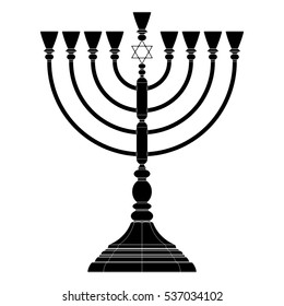 Hanukkah menorah vector