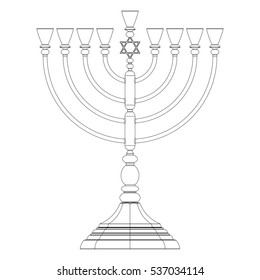 Hanukkah menorah vector