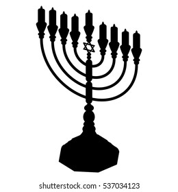 Hanukkah menorah vector