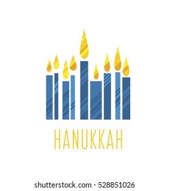 hanukkah menorah vector illustration. jewish candles simple vector icon. hanuka candles symbol.